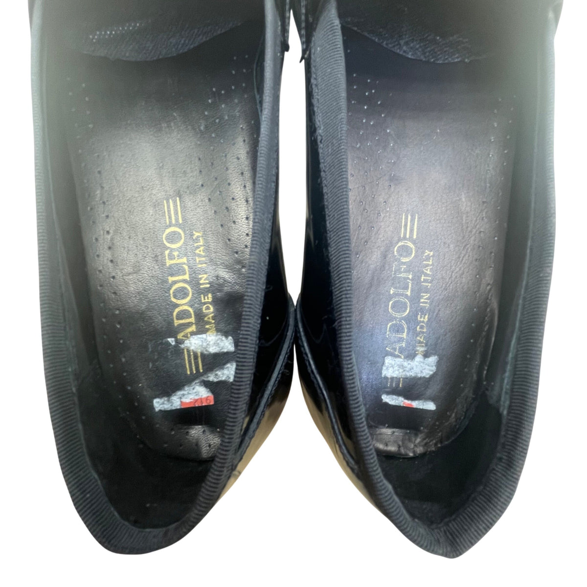 Adolfo men’s Black Patent Leather Elegant Slip-On Dress Loafers Shoes Size 7.5