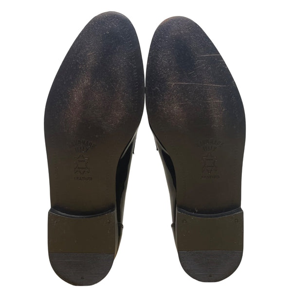 Adolfo men’s Black Patent Leather Elegant Slip-On Dress Loafers Shoes Size 7.5