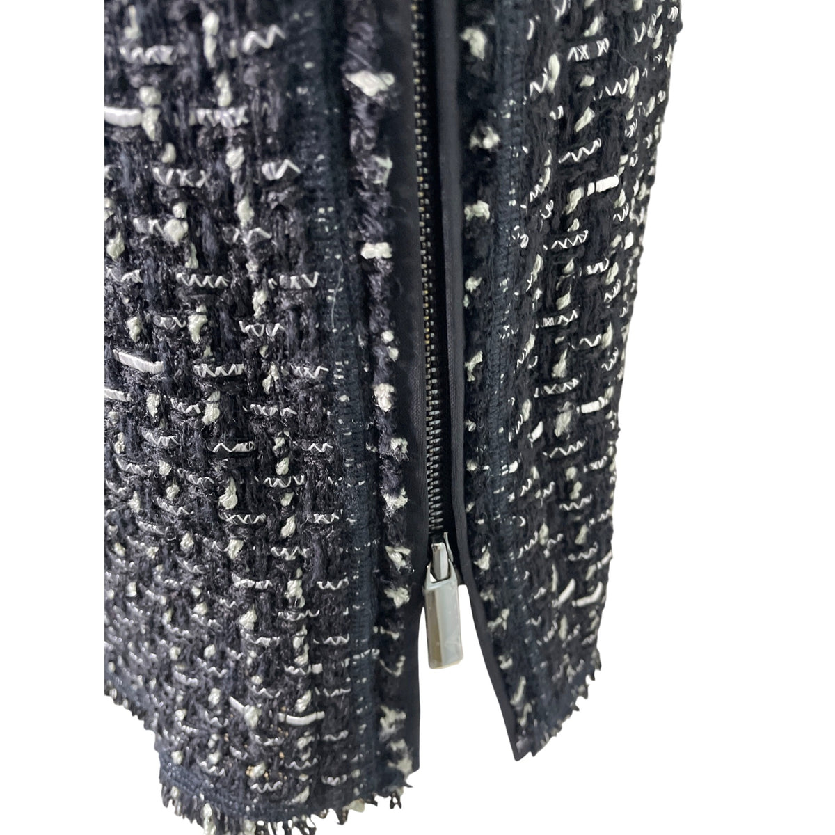 Per Se Women Black & White Skirt Suit Set W/ Silver Button Details Slim Fit Sz 8