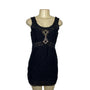 Free People Black Lace Sleeveless Mini Dress Sheer Details Size XS