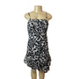 White House Black Market Sz 4 Silk Black And White Womens Dress