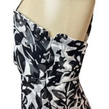 White House Black Market Sz 4 Silk Black And White Womens Dress