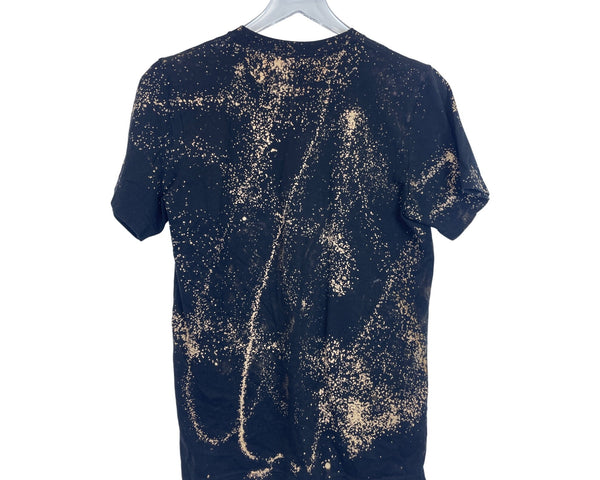 Air+Style Unisex Black/Gold Splatter Graphic Tee Los Angeles 100% Cotton Size M