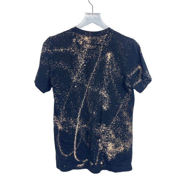 Air+Style Unisex Black/Gold Splatter Graphic Tee Los Angeles 100% Cotton Size M