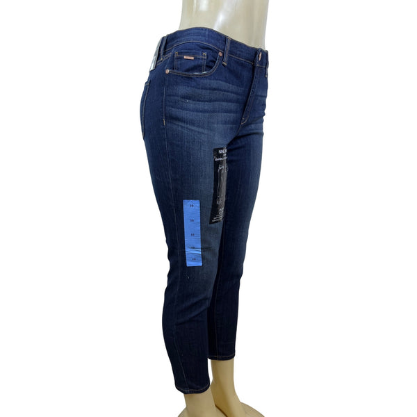 Nine West Womens Dark Blue Denim Gramercy Skinny Ankle Jeans Size 10 - New