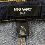 Nine West Womens Dark Blue Denim Gramercy Skinny Ankle Jeans Size 10 - New