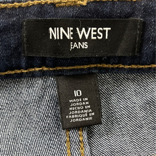 Nine West Womens Dark Blue Denim Gramercy Skinny Ankle Jeans Size 10 - New