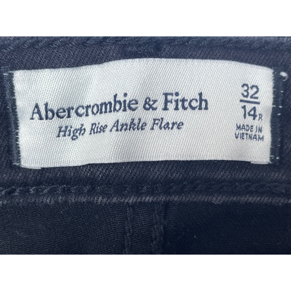 Abercrombie & Fitch High Rise Ankle Flare Black Jeans 32 New