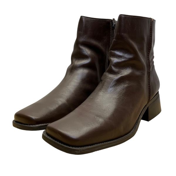 Easy Spirit Women’s Brown Leather Anti-Gravity Rouget Ankle Boots Size 12M