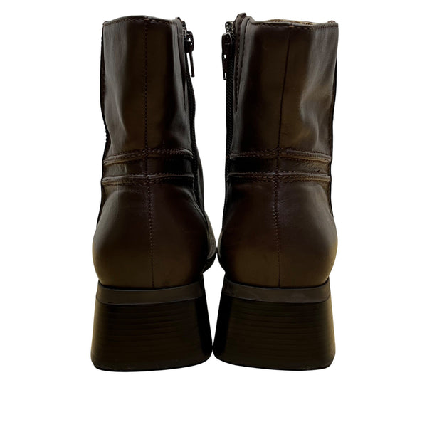 Easy Spirit Women’s Brown Leather Anti-Gravity Rouget Ankle Boots Size 12M