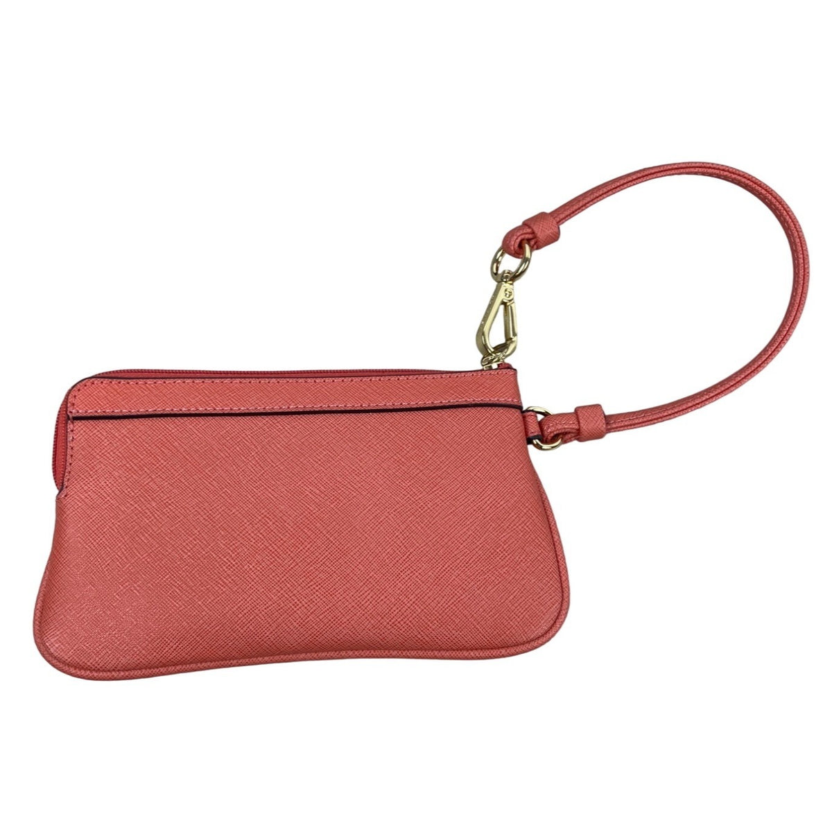 Calvin Klein Women’s Orange Crossgrain Wristlet Clutch Wallet Bag Sz S