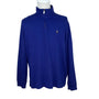 Polo Ralph Lauren Mens Blue Cotton 1/4 Zip Pullover Sweater Size XXL - New