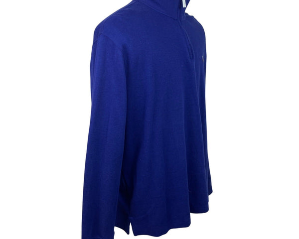 Polo Ralph Lauren Mens Blue Cotton 1/4 Zip Pullover Sweater Size XXL - New