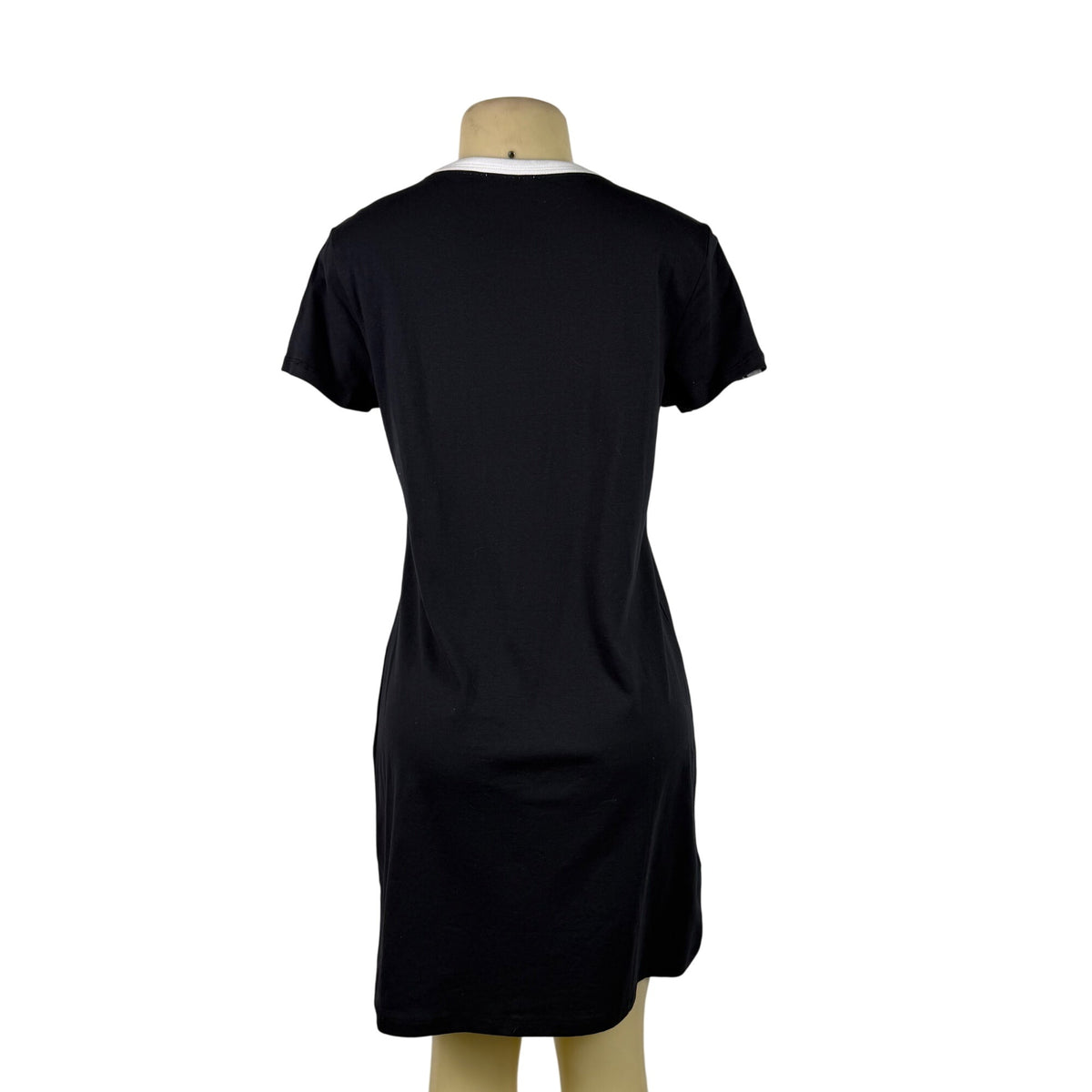 Calvin Klein Women's Black Cotton Logo T-Shirt Dress Size M Casual Style - New