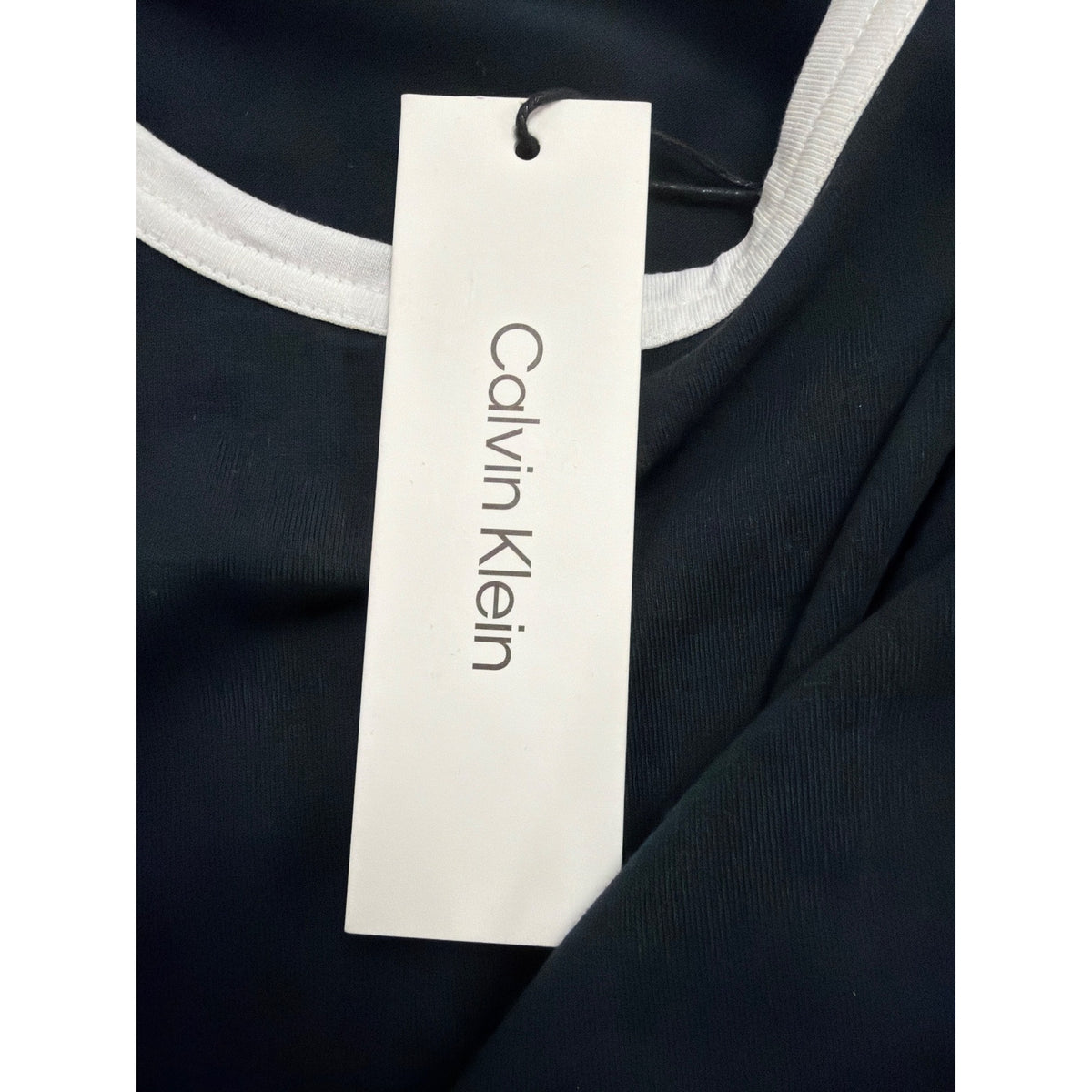 Calvin Klein Women's Black Cotton Logo T-Shirt Dress Size M Casual Style - New