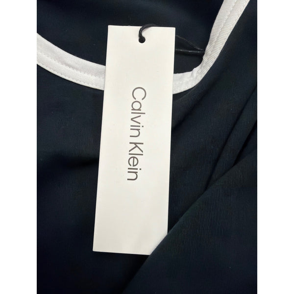 Calvin Klein Women's Black Cotton Logo T-Shirt Dress Size M Casual Style - New
