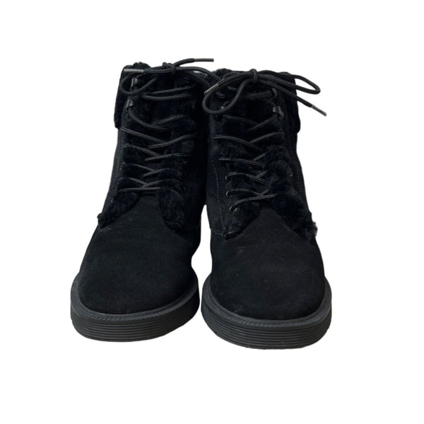 Vince Women's Black Suede Hayes 2  Winter Ankle Boots Sz 7.5