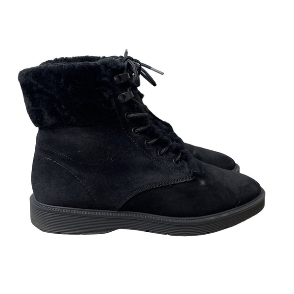 Vince Women's Black Suede Hayes 2  Winter Ankle Boots Sz 7.5