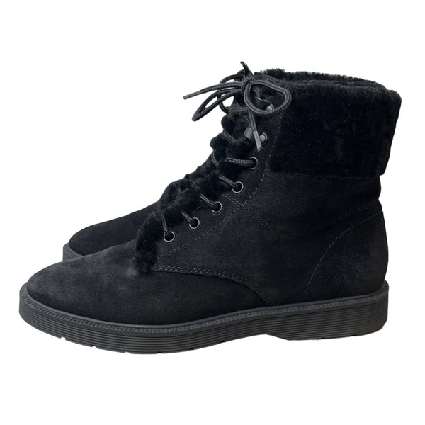 Vince Women's Black Suede Hayes 2  Winter Ankle Boots Sz 7.5