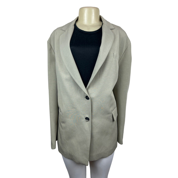 Zara Women’s Notched Lapel Grey Blazer Sz M-L Office Attire