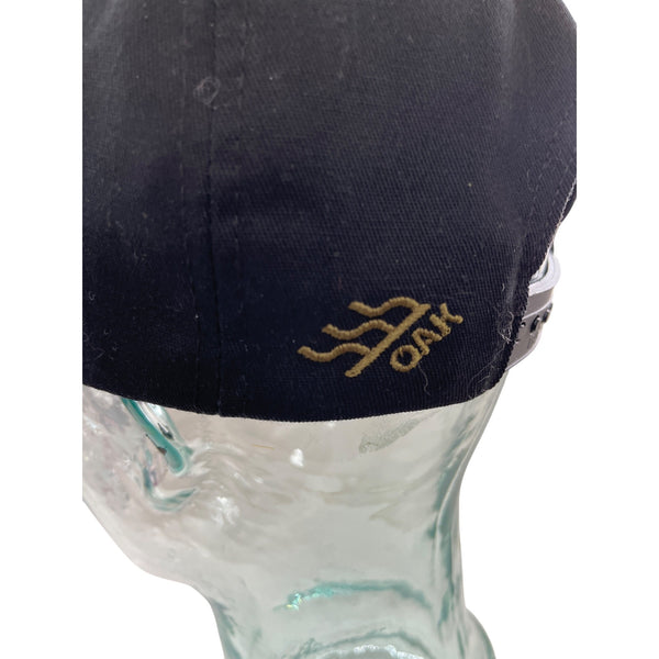Banner & Oak Unisex Black Cotton Snapback Hat Adjustable Gold Logo Embroidery USA-Made