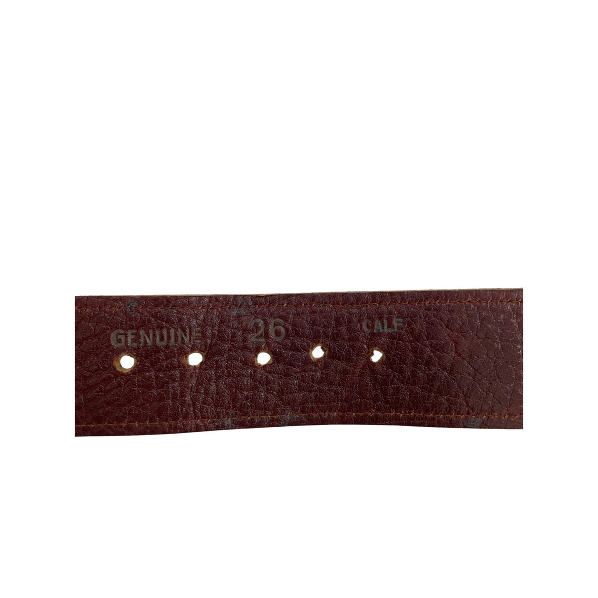 Genuine Calf Hair Belt Brown & White Leather Western Style 26 Inches Adjustable