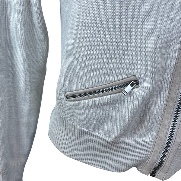 Banana Republic Women’s Taupe & Gray Moto Jacket Zipper Accent Sz S