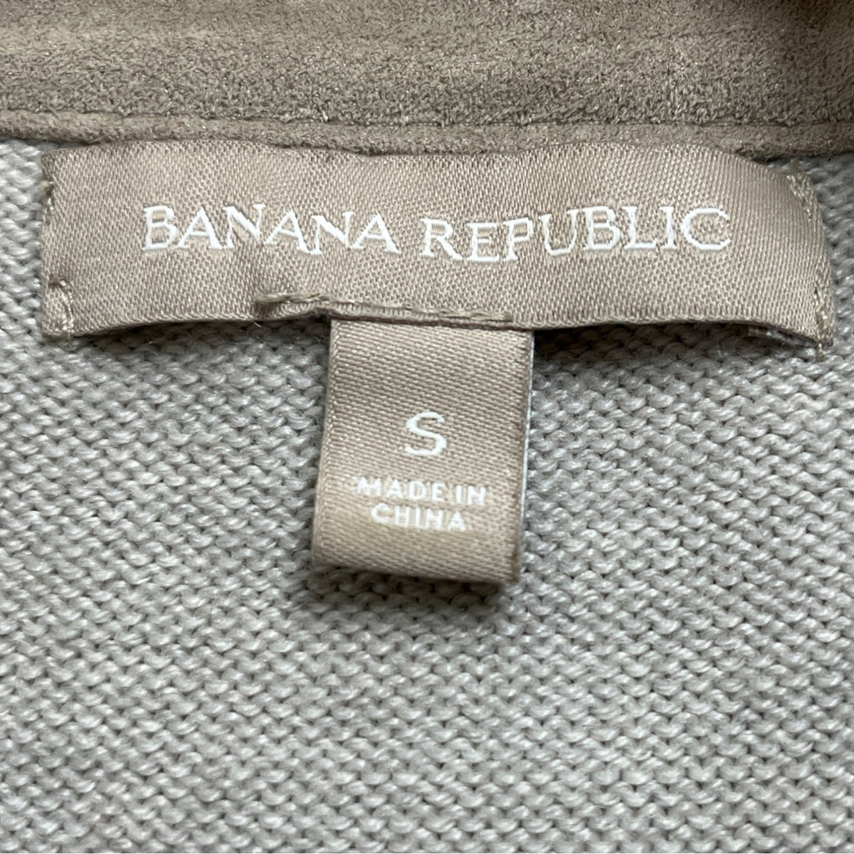 Banana Republic Women’s Taupe & Gray Moto Jacket Zipper Accent Sz S