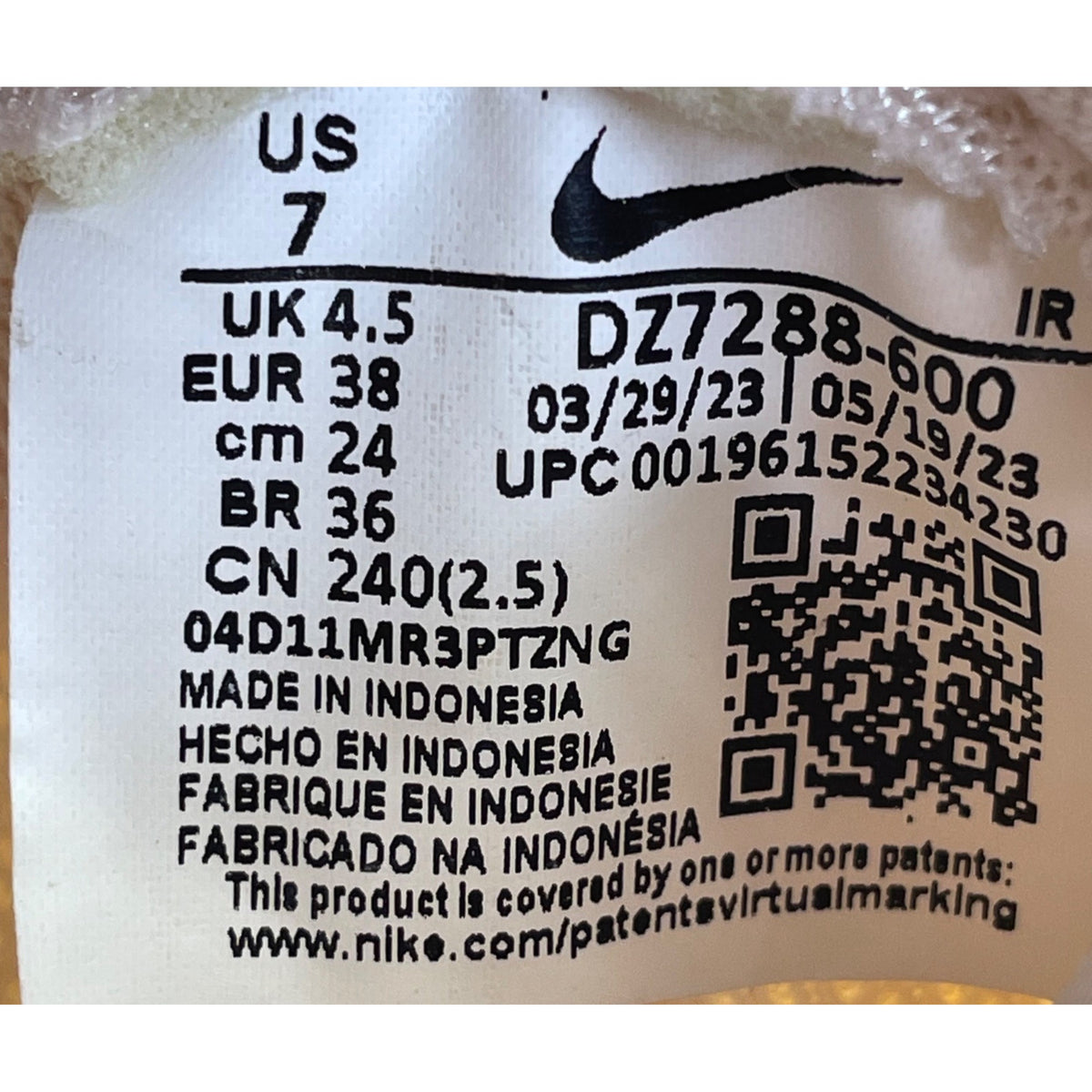 Nike Women’s Light Soft Pink Mesh Air Max INTRLK Lite Running Shoes Size 7