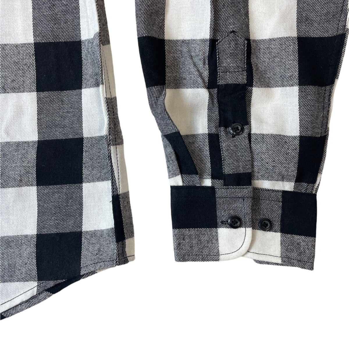 Xi Peng Men's Black White Gingham Shirt Sz XXL