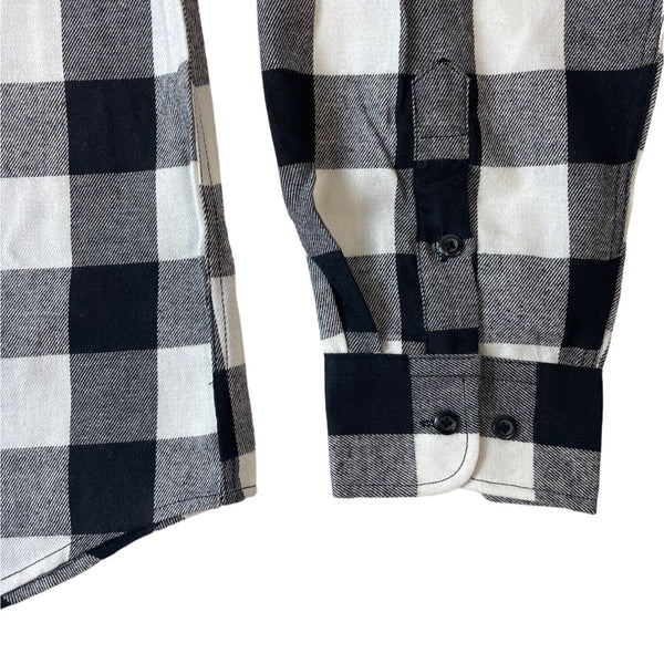 Xi Peng Men's Black White Gingham Shirt Sz XXL