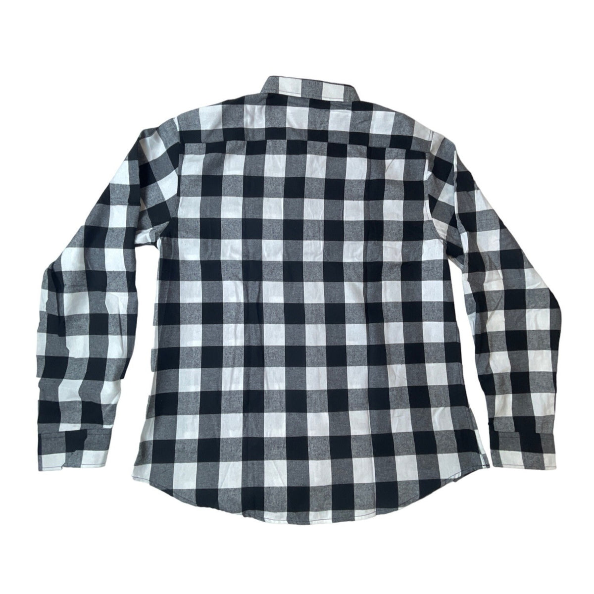 Xi Peng Men's Black White Gingham Shirt Sz XXL