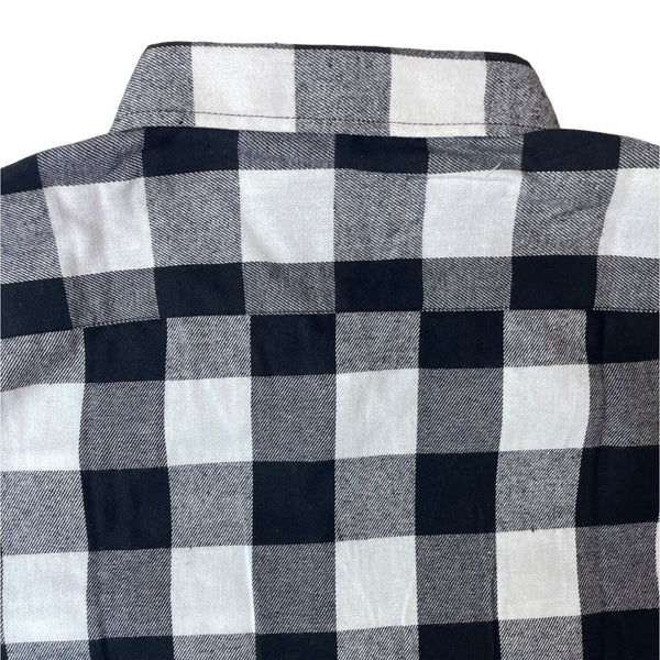 Xi Peng Men's Black White Gingham Shirt Sz XXL