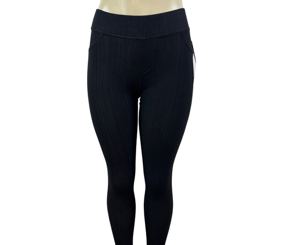 Leggings Depot High-Waisted Black Jeggings With Pockets Size S - New