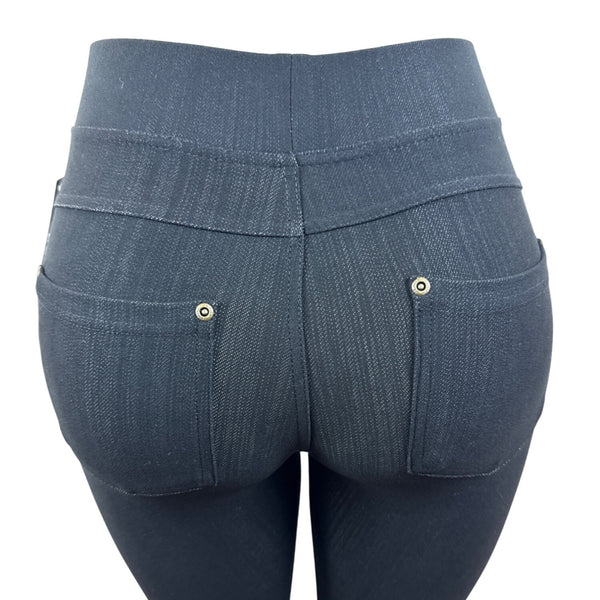 Leggings Depot High-Waisted Black Jeggings With Pockets Size S - New