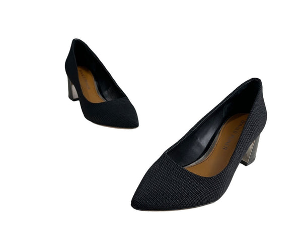 Donald Pliner Women’s Black Suzette Pointed Toe Blocked Heels Size 6M