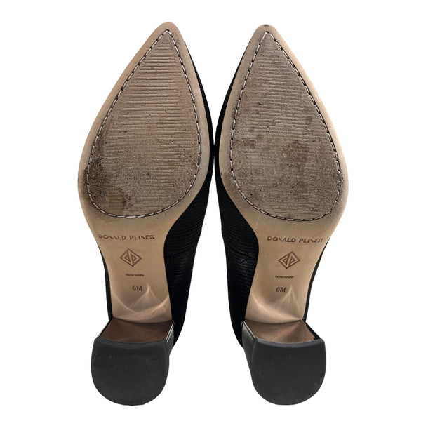 Donald Pliner Women’s Black Suzette Pointed Toe Blocked Heels Size 6M