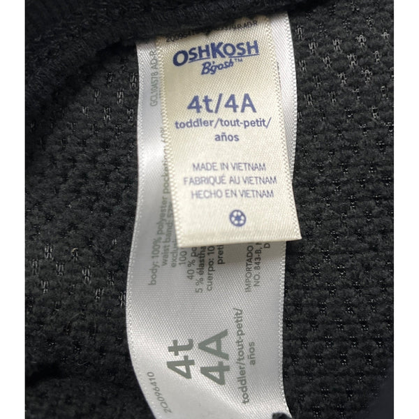 Oshkosh Toddler Black Sweatpants 4T Cozy Elastic Waistband Casual Style - New