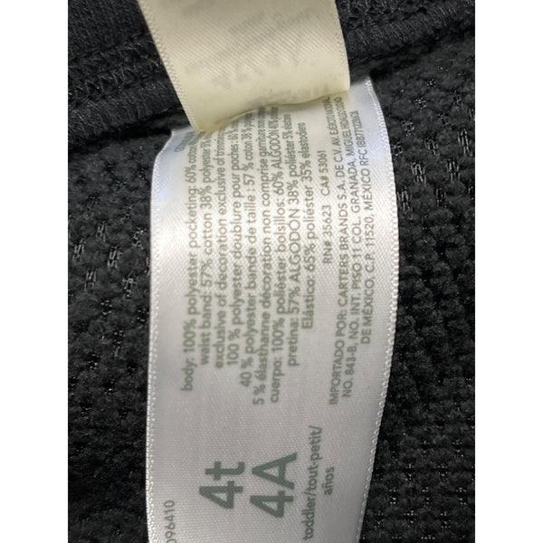 Oshkosh Toddler Black Sweatpants 4T Cozy Elastic Waistband Casual Style - New
