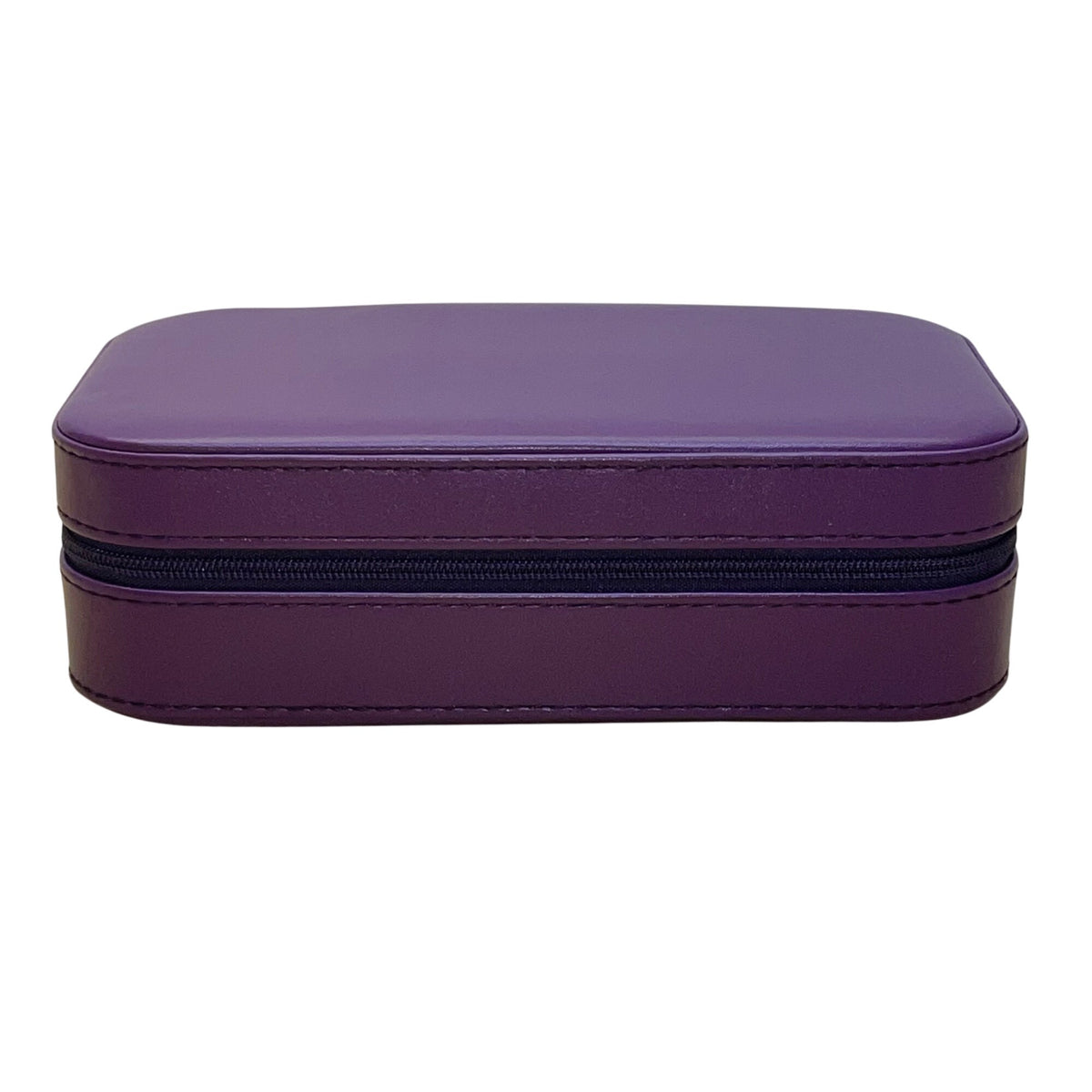 DesignSter Womens Dark Purple Jewelry Box Travel Organizer Zippered Case