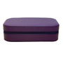 DesignSter Womens Dark Purple Jewelry Box Travel Organizer Zippered Case