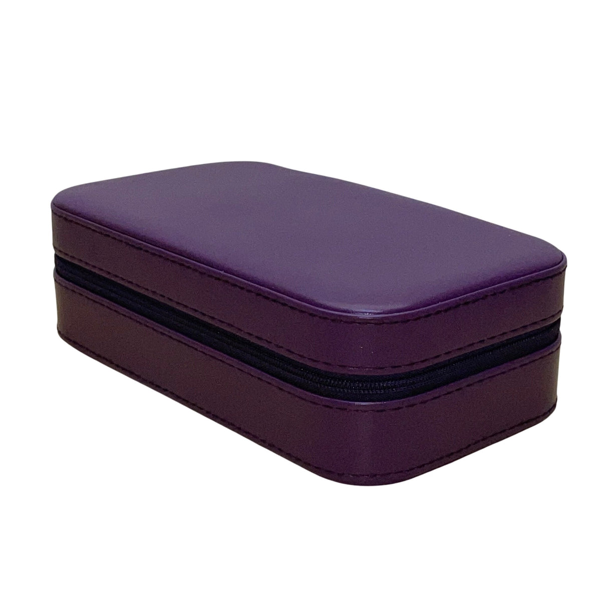 DesignSter Womens Dark Purple Jewelry Box Travel Organizer Zippered Case