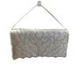 Vintage Tesoro’s White Floral Embroidered Silk With & Hand Strap Handbag Sz S