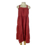 Nation Ltd Women's Brick Crimson Tiered Sleeveless Midi A-Line Dress Sz S