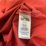 Nation Ltd Women's Brick Crimson Tiered Sleeveless Midi A-Line Dress Sz S
