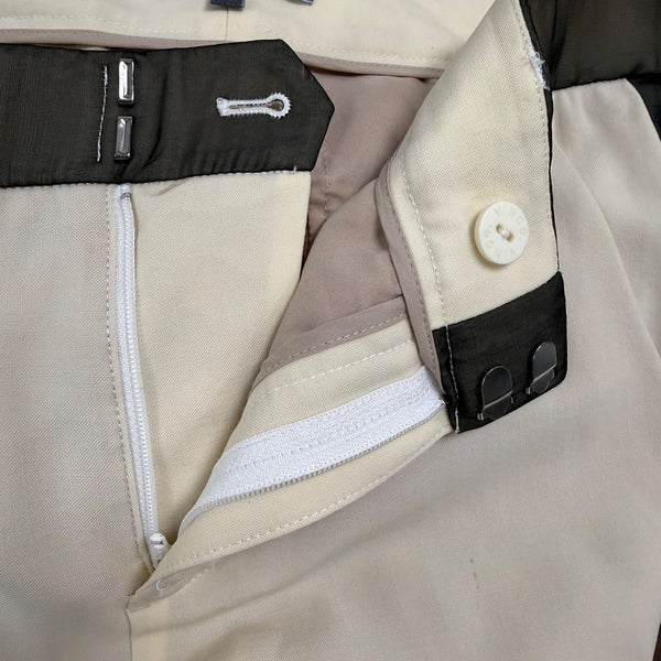 Vince Womens Beige & Black Wool Blend Slim Fit Ankle Pants Side Stripe Size 4