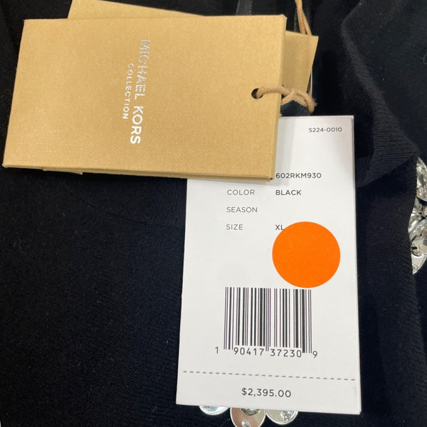 Michael Kors Black Sleeveless Rhinestone Embellished A-Line Dress XL - New