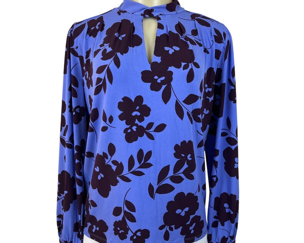 Ann Taylor Women's Purple Floral Blouse XXS - NWT