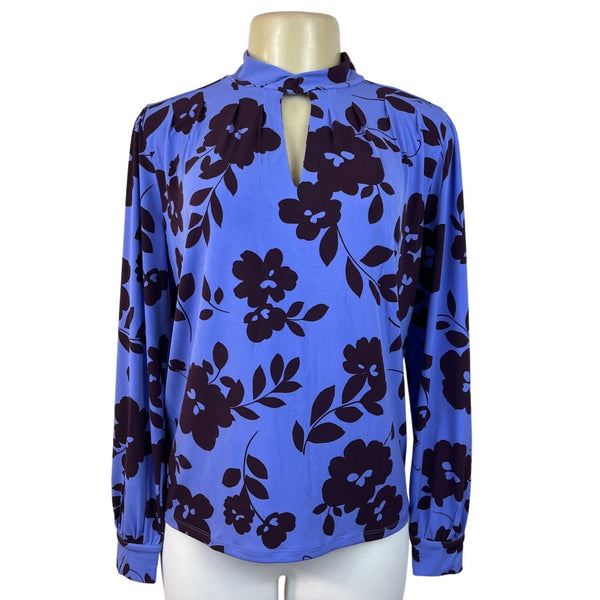 Ann Taylor Women's Purple Floral Blouse XXS - NWT