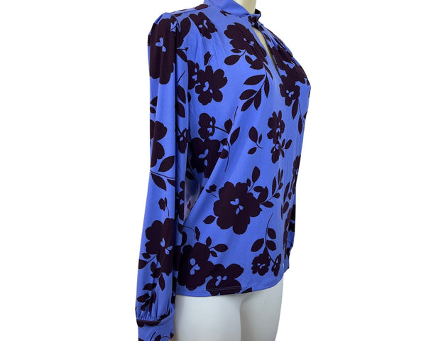 Ann Taylor Women's Purple Floral Blouse XXS - NWT